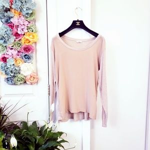 CLUB‎ MONACO Brown Cream Long sleeve Top M